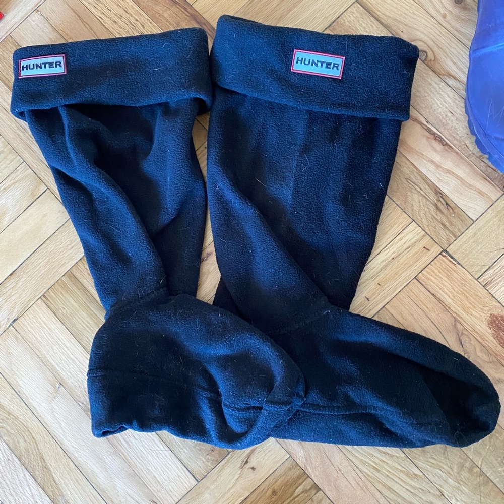 Hunter original tall boot socks black